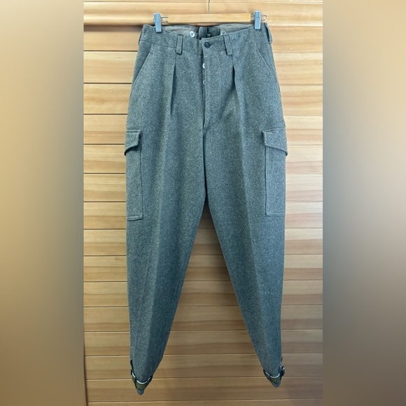 Vintage Swedish Wool C48 Winter Cargo Heavyweight Military Field Hunting Pants - Picture 8 of 14